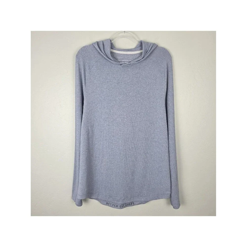 Lululemon Drysense Hoodie Training Top Long Sleeve Stretch Light Blue Size XL